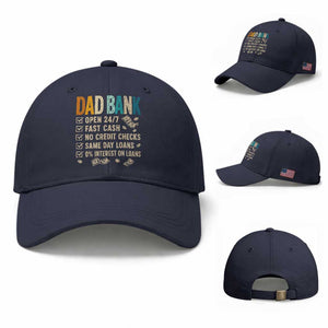 Funny Dad Baseball Cap Retro Dad Bank Fathers Day
