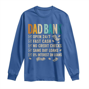 Funny Dad Long Sleeve Shirt Retro Dad Bank Fathers Day