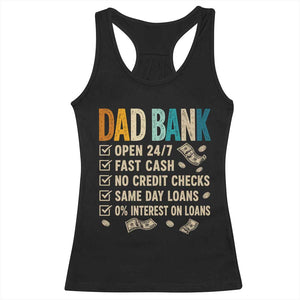 Funny Dad Racerback Tank Top Retro Dad Bank Fathers Day