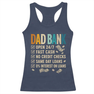 Funny Dad Racerback Tank Top Retro Dad Bank Fathers Day