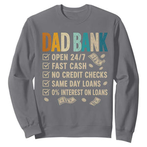 Funny Dad Sweatshirt Retro Dad Bank Fathers Day