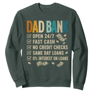 Funny Dad Sweatshirt Retro Dad Bank Fathers Day