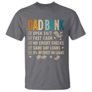 Funny Dad T Shirt Retro Dad Bank Fathers Day