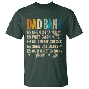 Funny Dad T Shirt Retro Dad Bank Fathers Day
