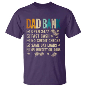 Funny Dad T Shirt Retro Dad Bank Fathers Day