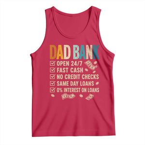 Funny Dad Tank Top Retro Dad Bank Fathers Day