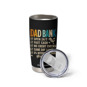 Funny Dad Tumbler Cup Retro Dad Bank Fathers Day