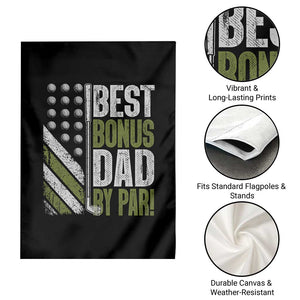 Best Bonus Dad By Par Garden Flag Step Dad Golf American Flag Fathers Day Gift For Golfers TS10 Print Your Wear
