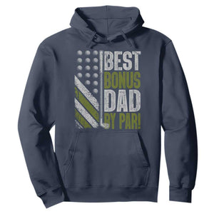 Best Bonus Dad By Par Hoodie Step Dad Golf American Flag Fathers Day Gift For Golfers TS10 Navy Print Your Wear
