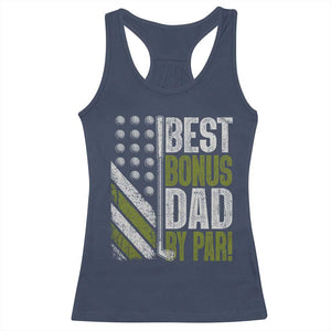 Best Bonus Dad By Par Racerback Tank Top Step Dad Golf American Flag Fathers Day Gift For Golfers TS10 Navy Print Your Wear