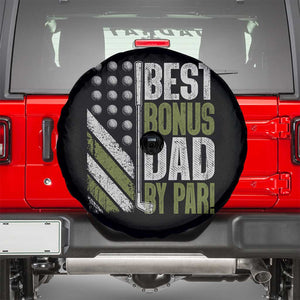 Best Bonus Dad By Par Spare Tire Cover Step Dad Golf American Flag Fathers Day Gift For Golfers TS10 Black Print Your Wear