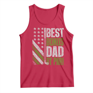 Best Bonus Dad By Par Tank Top Step Dad Golf American Flag Fathers Day Gift For Golfers TS10 Red Print Your Wear
