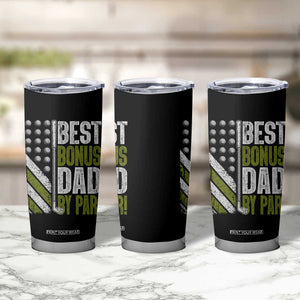 Best Bonus Dad By Par Tumbler Cup Step Dad Golf American Flag Fathers Day Gift For Golfers TS10 Print Your Wear