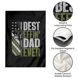 Best Effin Dad Ever Garden Flag Fathers Day Daddy Gun American Flag TS10 Print Your Wear