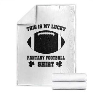 Lucky Fantasy Football Throw Blanket Vintage Commissioner Draft Party Commish FFL TS10 White Print Your Wear