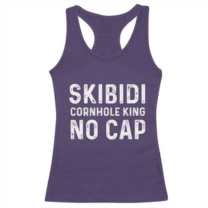 Cornhole King Racerback Tank Top No Cap Funny Bean Bag Toss Game TS10 Purple Print Your Wear