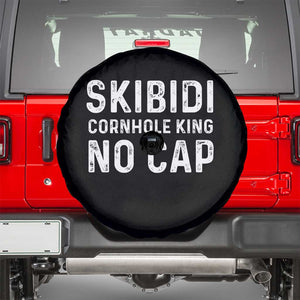 Cornhole King Spare Tire Cover No Cap Funny Bean Bag Toss Game TS10 Black Print Your Wear