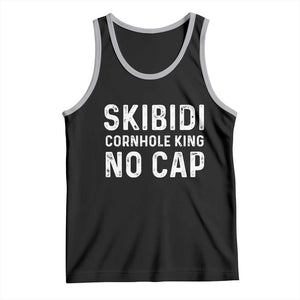 Cornhole King Tank Top No Cap Funny Bean Bag Toss Game TS10 Black Athletic Heather Print Your Wear