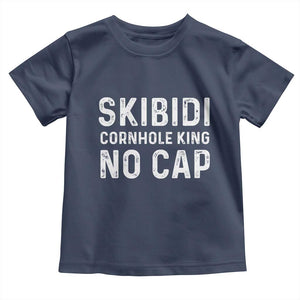 Cornhole King Toddler T Shirt No Cap Funny Bean Bag Toss Game TS10 Navy Print Your Wear