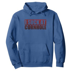 I Suck At Cornhole Hoodie Funny Bean Bag Toss Game TS10 Royal Blue Print Your Wear