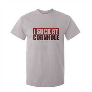 I Suck At Cornhole T Shirt For Kid Funny Bean Bag Toss Game TS10 Ice Gray Print Your Wear