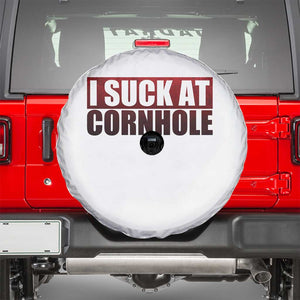 I Suck At Cornhole Spare Tire Cover Funny Bean Bag Toss Game TS10 White Print Your Wear