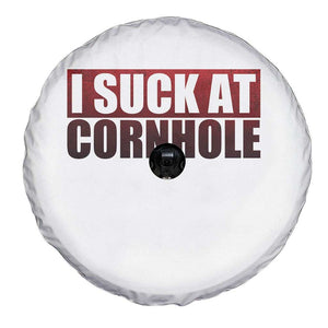 I Suck At Cornhole Spare Tire Cover Funny Bean Bag Toss Game TS10 Print Your Wear