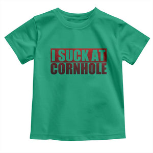 I Suck At Cornhole Toddler T Shirt Funny Bean Bag Toss Game TS10 Irish Green Print Your Wear