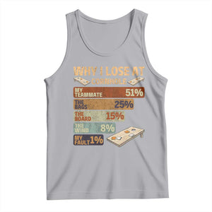 Funny Cornhole Player Tank Top Retro Why I Lose Game Day Bean Bag Toss Game TS10 Athletic Heather Print Your Wear