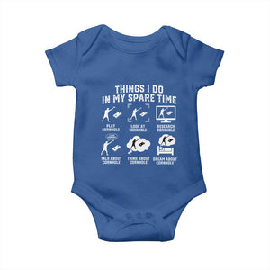 Funny Cornhole Lover Baby Onesie Things I Do In My Spare Time Bean Bag Toss Game TS10 Royal Blue Print Your Wear