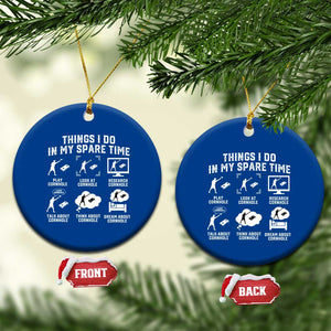 Funny Cornhole Lover Ceramic Ornament Things I Do In My Spare Time Bean Bag Toss Game TS10 1pc Blue Print Your Wear