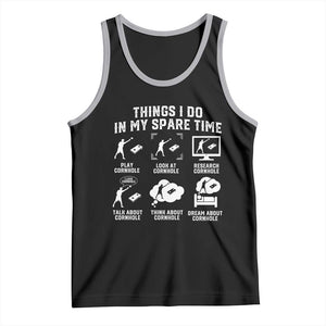 Funny Cornhole Lover Tank Top Things I Do In My Spare Time Bean Bag Toss Game TS10 Black Athletic Heather Print Your Wear