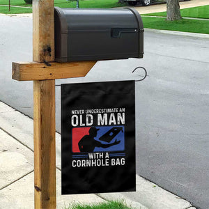 Funny Cornhole Player Garden Flag Never Underestimate An Old Man With A Cornhole Bag TS10 Print Your Wear