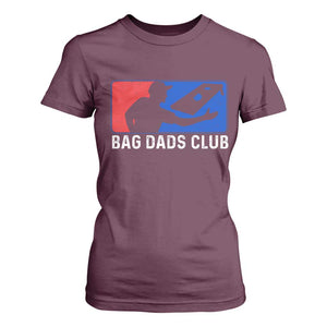 Funny Cornhole Bag Dads Club T Shirt For Women TS10 Maroon Print Your Wear