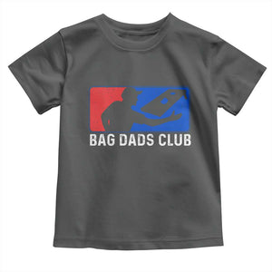 Funny Cornhole Bag Dads Club Toddler T Shirt TS10 Dark Heather Print Your Wear