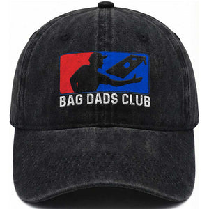 Funny Cornhole Bag Dads Club Washed Cotton Baseball Cap TS10 Print Your Wear