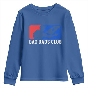 Funny Cornhole Bag Dads Club Youth Sweatshirt TS10 Royal Blue Print Your Wear