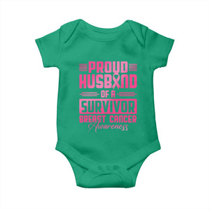 Husband Of A Warrior Breast Cancer Awareness Baby Onesie Wife Support Squad TS10 Irish Green Print Your Wear