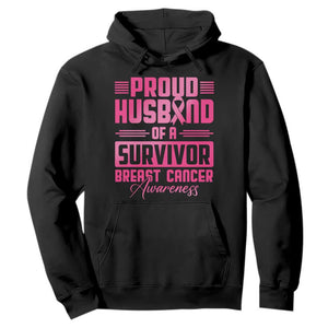 Husband Of A Warrior Breast Cancer Awareness Hoodie Wife Support Squad TS10 Black Print Your Wear