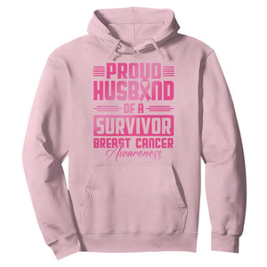 Husband Of A Warrior Breast Cancer Awareness Hoodie Wife Support Squad TS10 Light Pink Print Your Wear