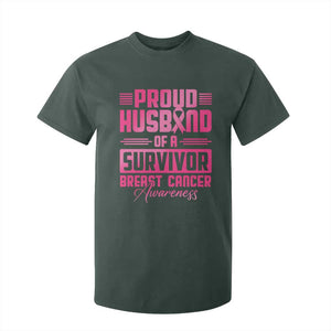 Husband Of A Warrior Breast Cancer Awareness T Shirt For Kid Wife Support Squad TS10 Dark Forest Green Print Your Wear