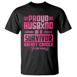 Husband Of A Warrior Breast Cancer Awareness T Shirt Wife Support Squad TS10 Black Print Your Wear