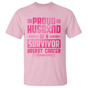 Husband Of A Warrior Breast Cancer Awareness T Shirt Wife Support Squad TS10 Light Pink Print Your Wear