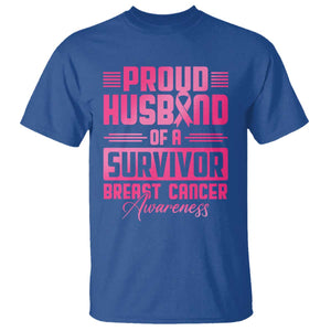 Husband Of A Warrior Breast Cancer Awareness T Shirt Wife Support Squad TS10 Royal Blue Print Your Wear