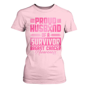Husband Of A Warrior Breast Cancer Awareness T Shirt For Women Wife Support Squad TS10 Light Pink Print Your Wear