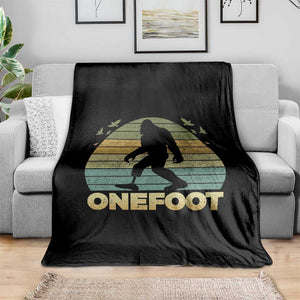 Onefoot Leg Amputee Recovery Throw Blanket Retro One Foot Bigfoot TS10 Print Your Wear