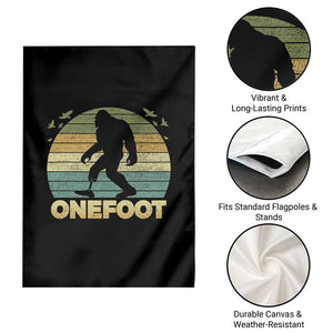 Onefoot Leg Amputee Recovery Garden Flag Retro One Foot Bigfoot TS10 Print Your Wear