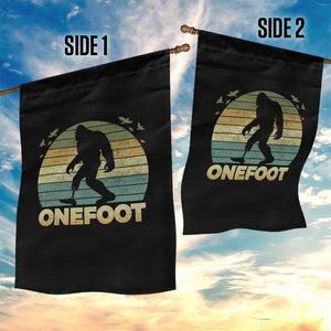 Onefoot Leg Amputee Recovery Garden Flag Retro One Foot Bigfoot TS10 Print Your Wear