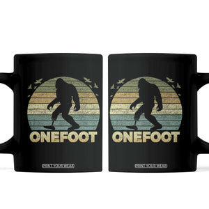 Onefoot Leg Amputee Recovery Coffee Mug Retro One Foot Bigfoot TS10 Black Print Your Wear