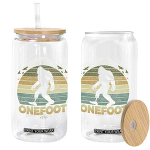 Onefoot Leg Amputee Recovery Glass Can Retro One Foot Bigfoot TS10 Print Your Wear